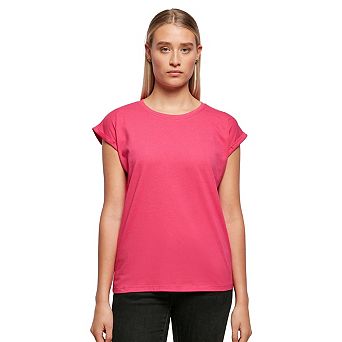 Build Your Brand Womens/Ladies Extended Shoulder T-Shirt