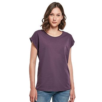 Build Your Brand Womens/Ladies Extended Shoulder T-Shirt