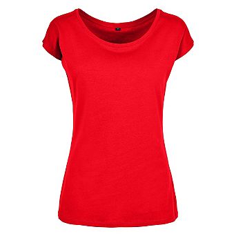 Build Your Brand Womens/Ladies Wide Neck T-Shirt