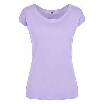 Build Your Brand Womens/Ladies Wide Neck T-Shirt