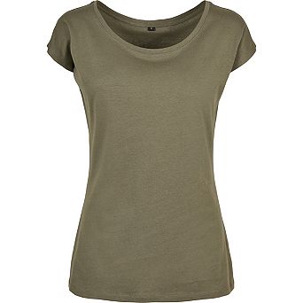Build Your Brand Womens/Ladies Wide Neck T-Shirt