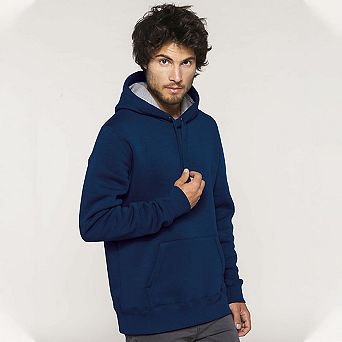 Kariban Mens Heavy Contrast Hooded Sweatshirt / Hoodie