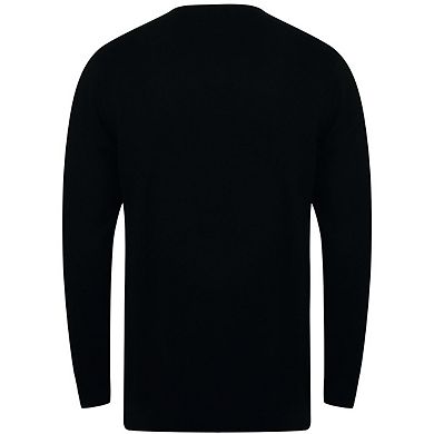 Henbury Mens Crew Neck 12 Gauge Fine Knit Jumper / Sweatshirt