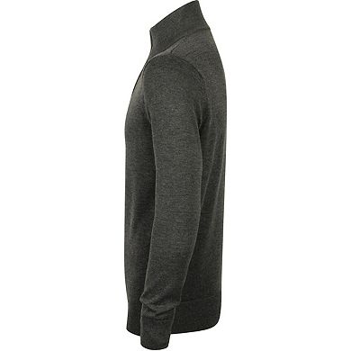 Henbury Mens 1/4 Zip Long Sleeve Jumper