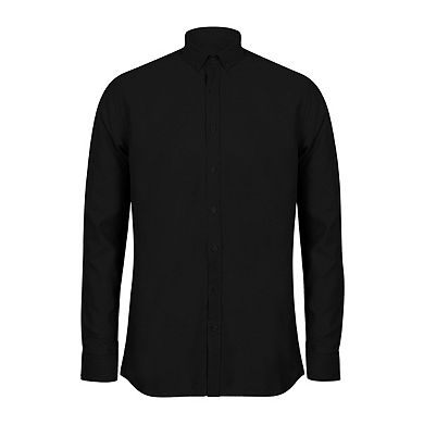 Henbury Mens Modern Long Sleeved Oxford Shirt