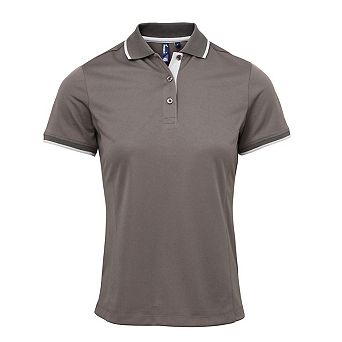 Premier Womens/Ladies Contrast Coolchecker Polo Shirt