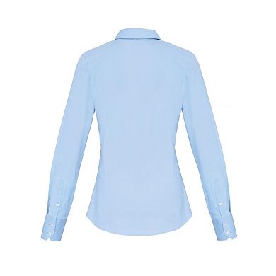Premier Womens/Ladies Stretch Fit Poplin Long Sleeve Blouse