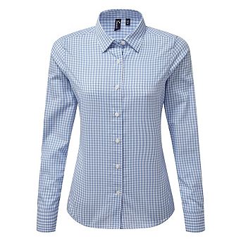 Premier Womens/Ladies Maxton Check Long Sleeve Shirt