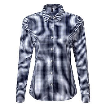 Premier Womens/Ladies Maxton Check Long Sleeve Shirt