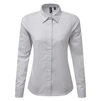 Premier Womens/Ladies Maxton Check Long Sleeve Shirt