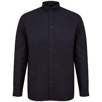 Henbury Mens Modern Long Sleeve Classic Fit Oxford Shirt
