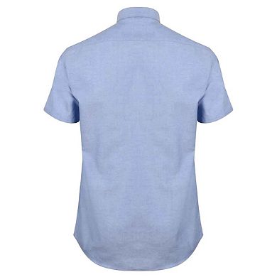 Henbury Mens Modern Short Sleeve Oxford Shirt