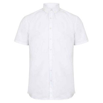Henbury Mens Modern Short Sleeve Oxford Shirt