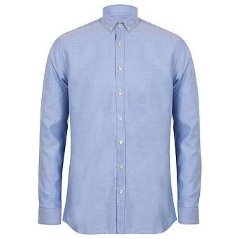 Henbury Mens Modern Long Sleeve Oxford Shirt