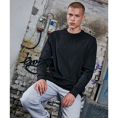 Build Your Brand Mens Ribbed Cuff Sweatshirt