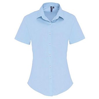 Premier Womens/Ladies Stretch Short-Sleeved Formal Shirt