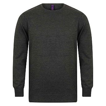 Henbury Mens Cotton Acrylic Crew Neck Sweatshirt