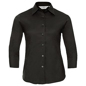 Russell Collection Womens/Ladies Easy-Care Fitted 3/4 Sleeve Formal Shirt
