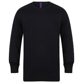 Henbury Mens Cotton Acrylic Crew Neck Sweatshirt