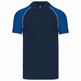 Kariban Mens Contrast Pique Baseball Polo Shirt