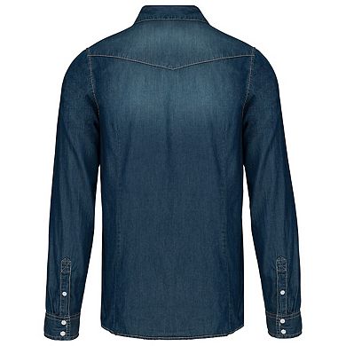 Kariban Mens Denim Long-Sleeved Shirt
