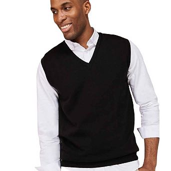 Henbury Mens Cotton Acrylic V Neck Sleeveless Sweatshirt