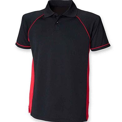 Finden & Hales Mens Performance Contrast Panel Polo Shirt