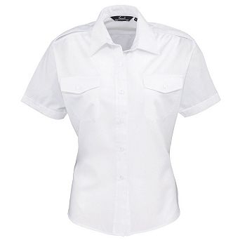 Premier Womens/Ladies Short-Sleeved Pilot Shirt