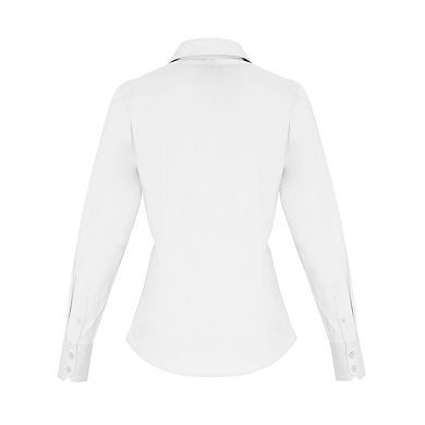 Premier Womens/Ladies Poplin Stretch Long-Sleeved Shirt
