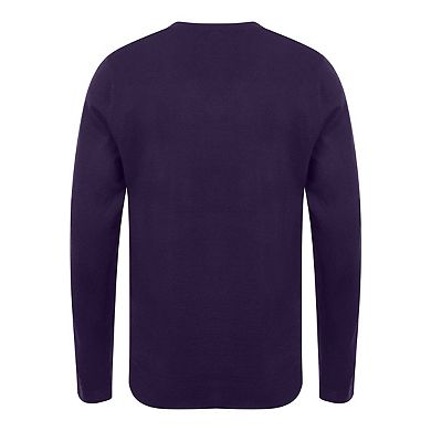 Henbury Mens Cotton Acrylic V Neck Sweatshirt