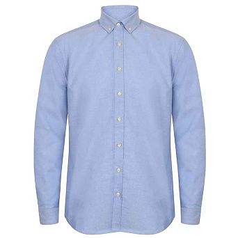 Henbury Mens Modern Long Sleeve Classic Fit Oxford Shirt
