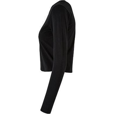 Build Your Brand Womens/Ladies Long-Sleeved Crop Top