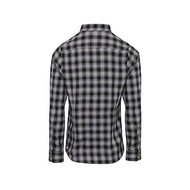 Premier Womens/Ladies Mulligan Checked Long-Sleeved Shirt