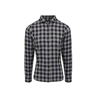 Premier Womens/Ladies Mulligan Checked Long-Sleeved Shirt
