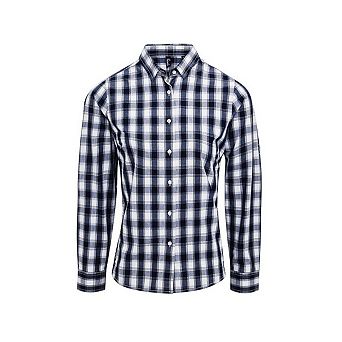 Premier Womens/Ladies Mulligan Checked Long-Sleeved Shirt