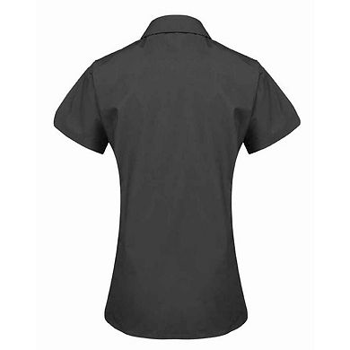 Premier Womens/Ladies Supreme Poplin Short-Sleeved Shirt