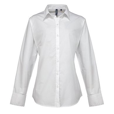 Premier Womens/Ladies Supreme Poplin Long-Sleeved Formal Shirt