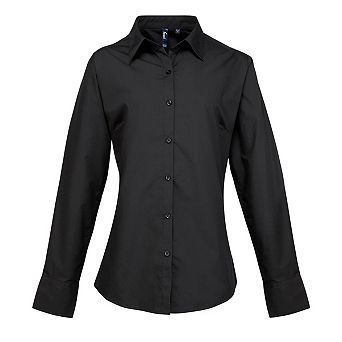 Premier Womens/Ladies Supreme Poplin Long-Sleeved Formal Shirt