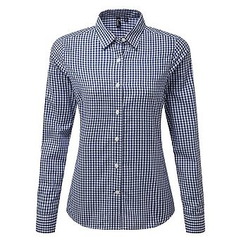 Premier Womens/Ladies Maxton Checked Long-Sleeved Shirt