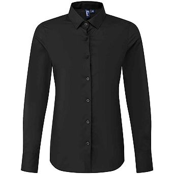 Premier Womens/Ladies Recyclight Poplin Long-Sleeved Formal Shirt