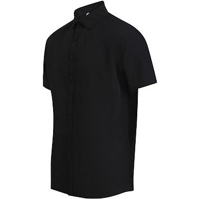 Henbury Mens Cotton Feel CoolPlus Short-Sleeved Formal Shirt
