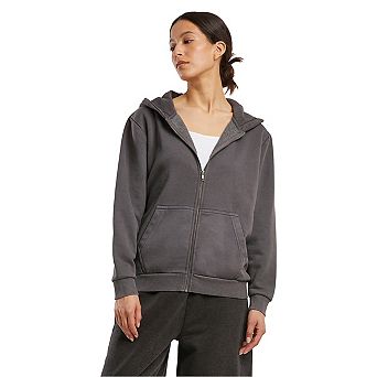 Build Your Brand Womens/Ladies Vintage Heavy Full Zip Hoodie