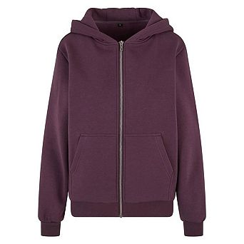 Build Your Brand Womens/Ladies Fluffy Full Zip Hoodie