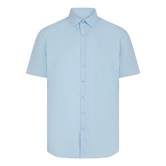Henbury Mens Cotton Feel CoolPlus Short-Sleeved Shirt