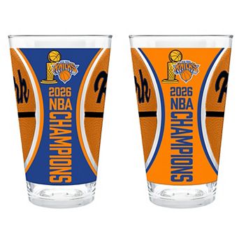 New York Knicks NBA Finals 2026 Champions 2 pc 16oz Pint Glass Set