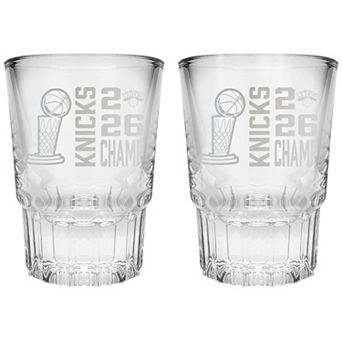 New York Knicks NBA Finals 2026 Champions 2 oz Prism Shot Glass Set