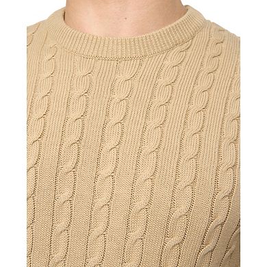 Crosshatch Mens Kabstars Cable Knit Pullover