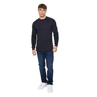 Crosshatch Mens Kabstars Cable Knit Pullover
