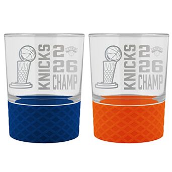 New York Knicks NBA Finals 2026 Champions 14 oz Commissioner Rocks Glass