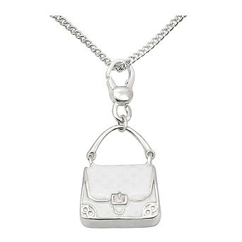 Alamode 925 Sterling Silver Handbag Necklace